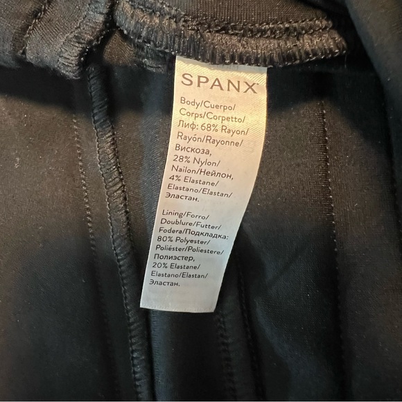 SPANX Hi-Rise Flare Pants Size Medium Tall NWT Black Ponte Knit Capsule Wardrobe - Picture 5 of 7